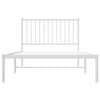 Metal Bed Frame without Mattress with Headboard White 100x190cm