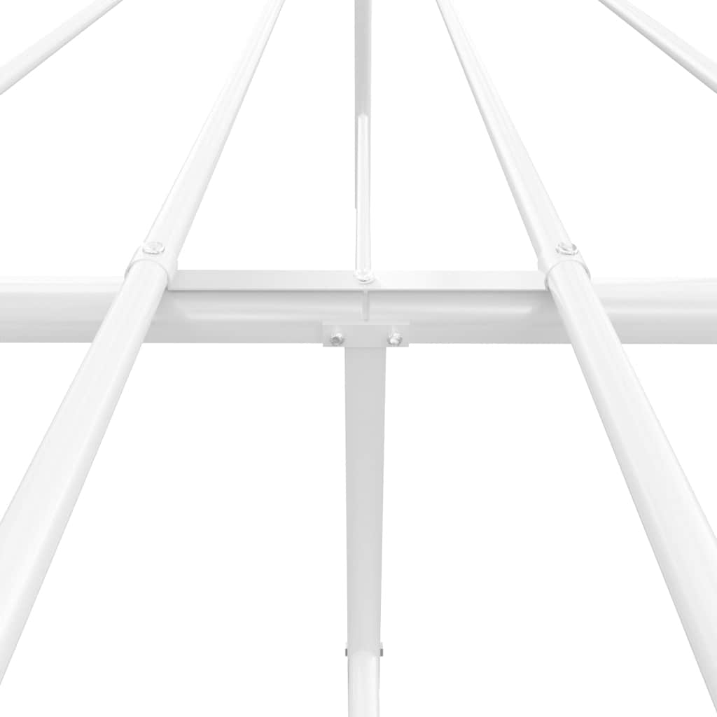 Metal Bed Frame without Mattress with Headboard White 72"x83.9"