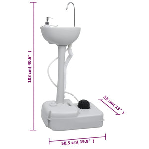 Portable Camping Toilet and Handwash Stand Set