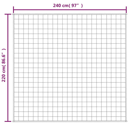 Weighted Blanket Grey 220x240 cm King 15 kg Fabric