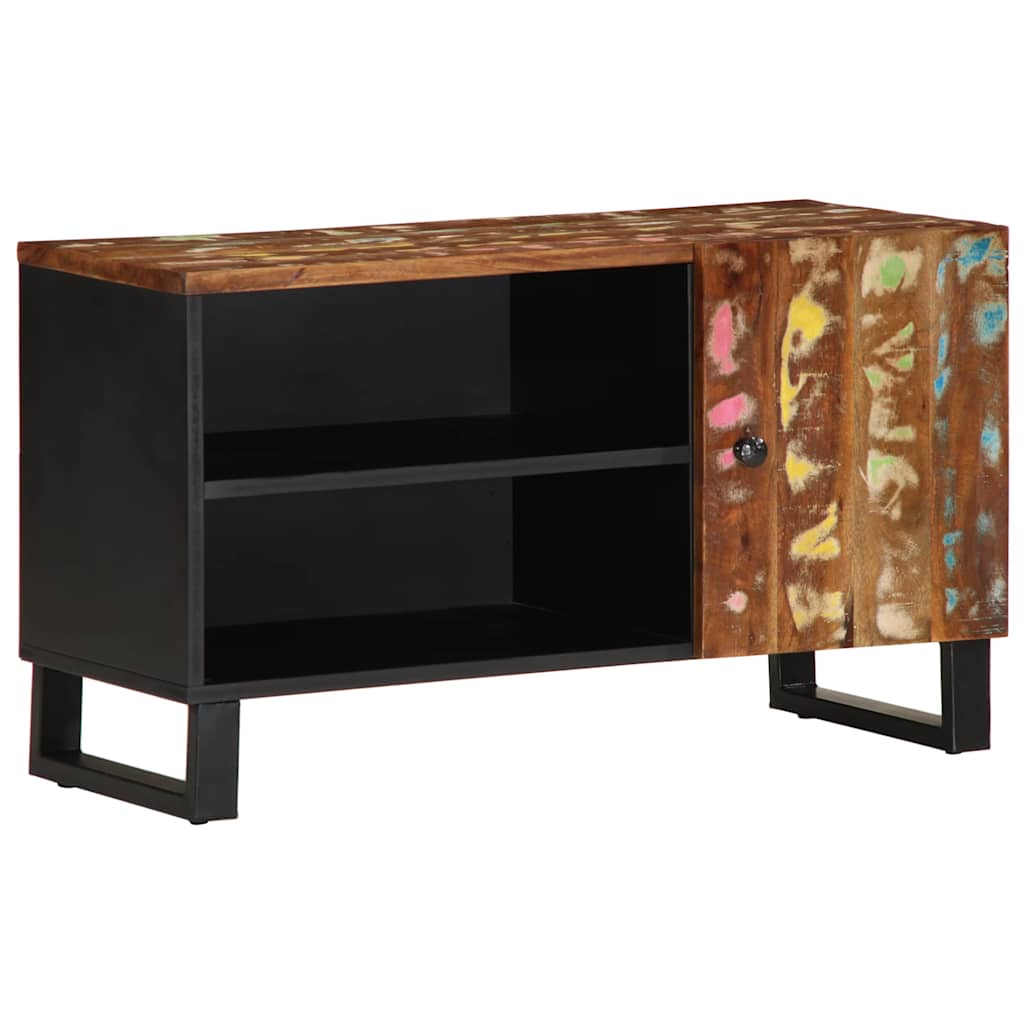 TV Cabinet 80x33x46 cm Solid Wood Reclaimed&Engineered Wood