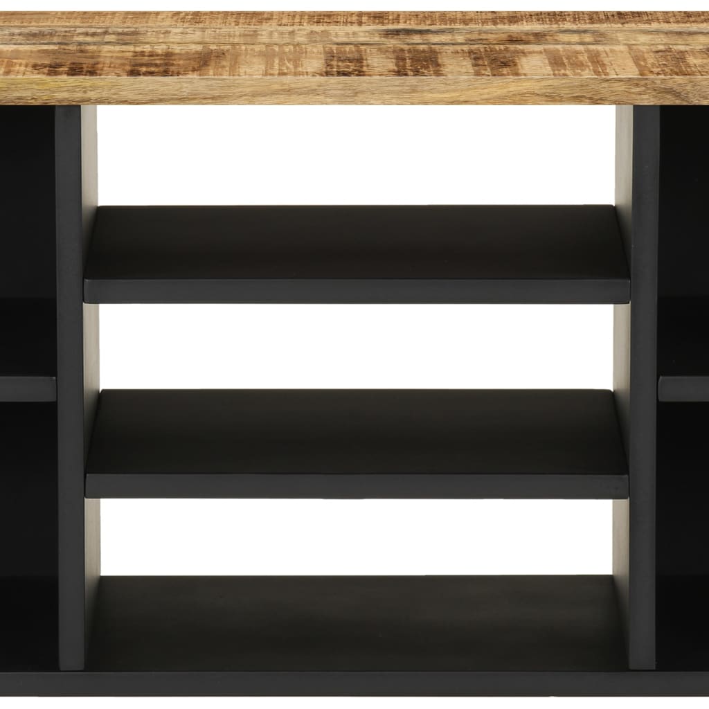 TV Cabinet 100x33x46 cm Solid Wood Mango&Engineered Wood