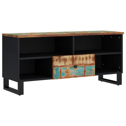 TV Cabinet 100x33x46 cm Solid Wood Reclaimed&Engineered Wood