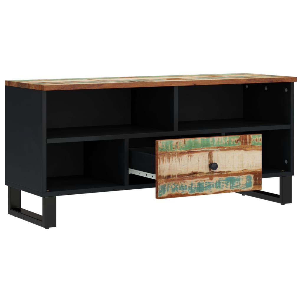 TV Cabinet 100x33x46 cm Solid Wood Reclaimed&Engineered Wood