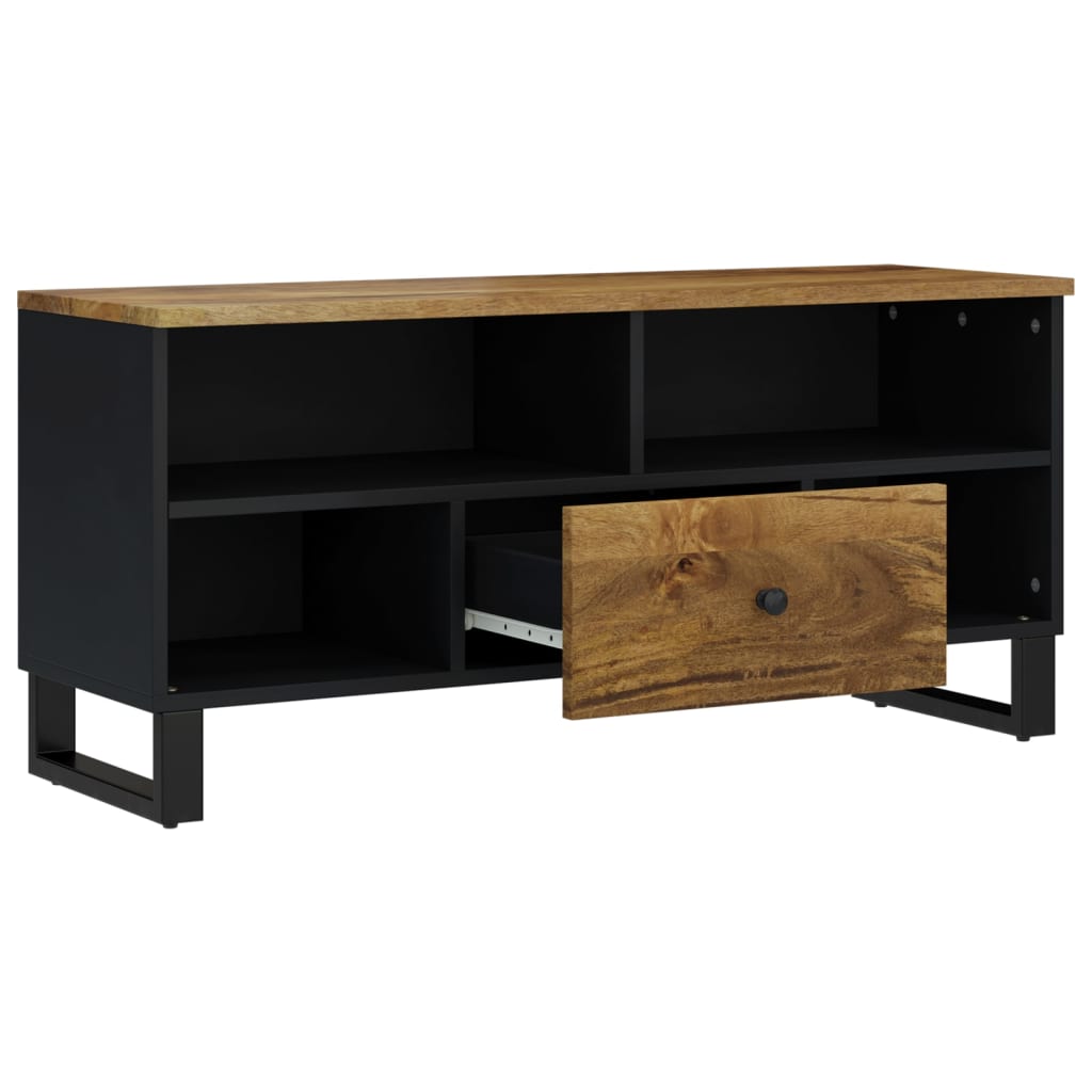 TV Cabinet 100x33x46 cm Solid Wood Mango&Engineered Wood