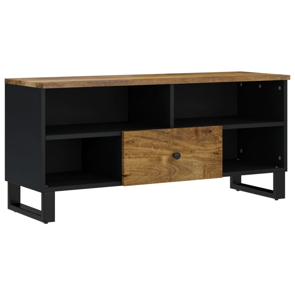 TV Cabinet 100x33x46 cm Solid Wood Mango&Engineered Wood