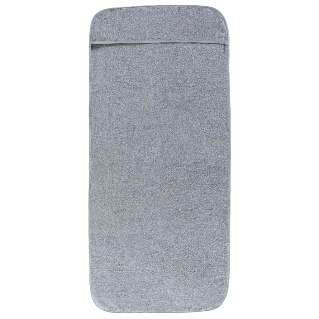 Beach Towels 2 pcs Grey 60x135 cm Fabric 400 GSM