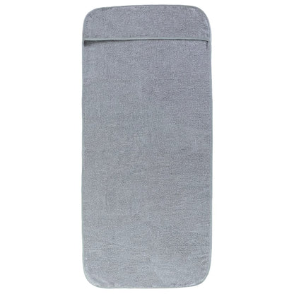 Beach Towels 2 pcs Grey 60x135 cm Fabric 400 GSM