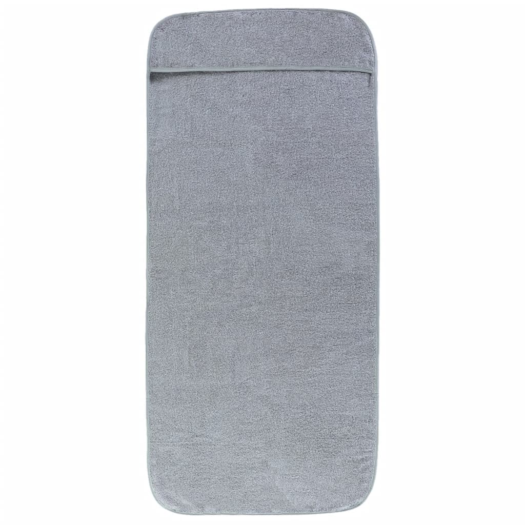 Beach Towels 2 pcs Grey 75x200 cm Fabric 400 GSM