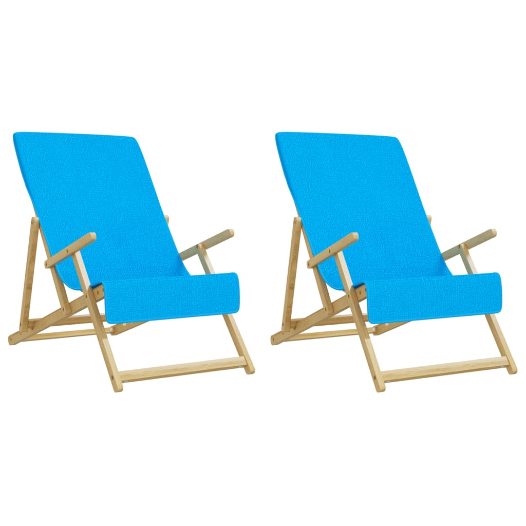 Beach Towels 2 pcs Turquoise 60x135 cm Fabric 400 GSM