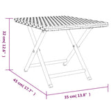 Folding Table Brown 45x35x32 cm Poly Rattan
