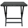 Folding Table Black 45x35x32 cm Poly Rattan