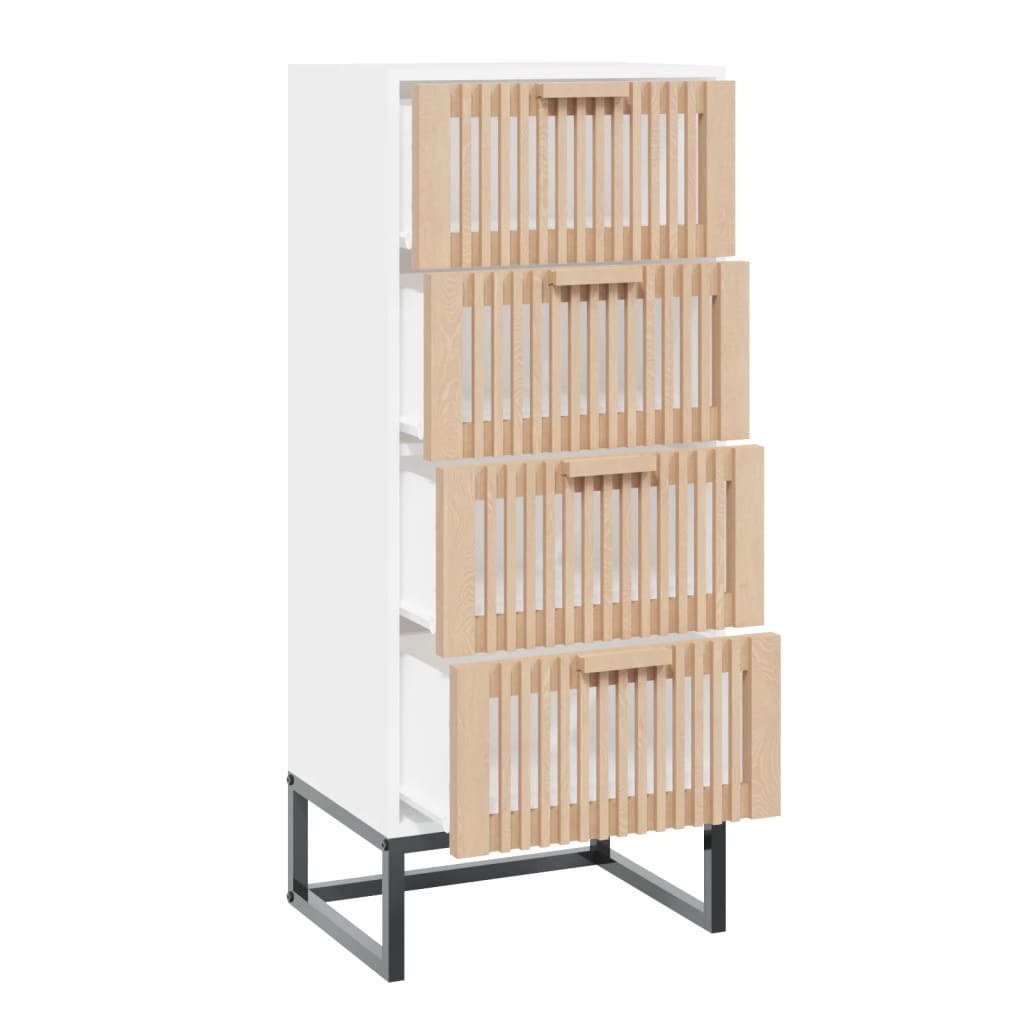 Highboard White 40x30x95 cm Engineered Wood