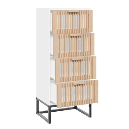 Highboard White 40x30x95 cm Engineered Wood