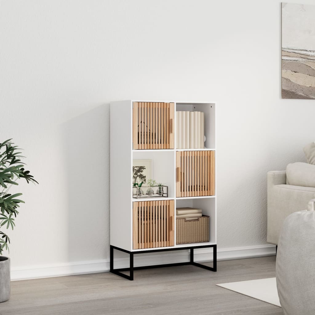 Highboard White 70x35x125 cm Engineered Wood