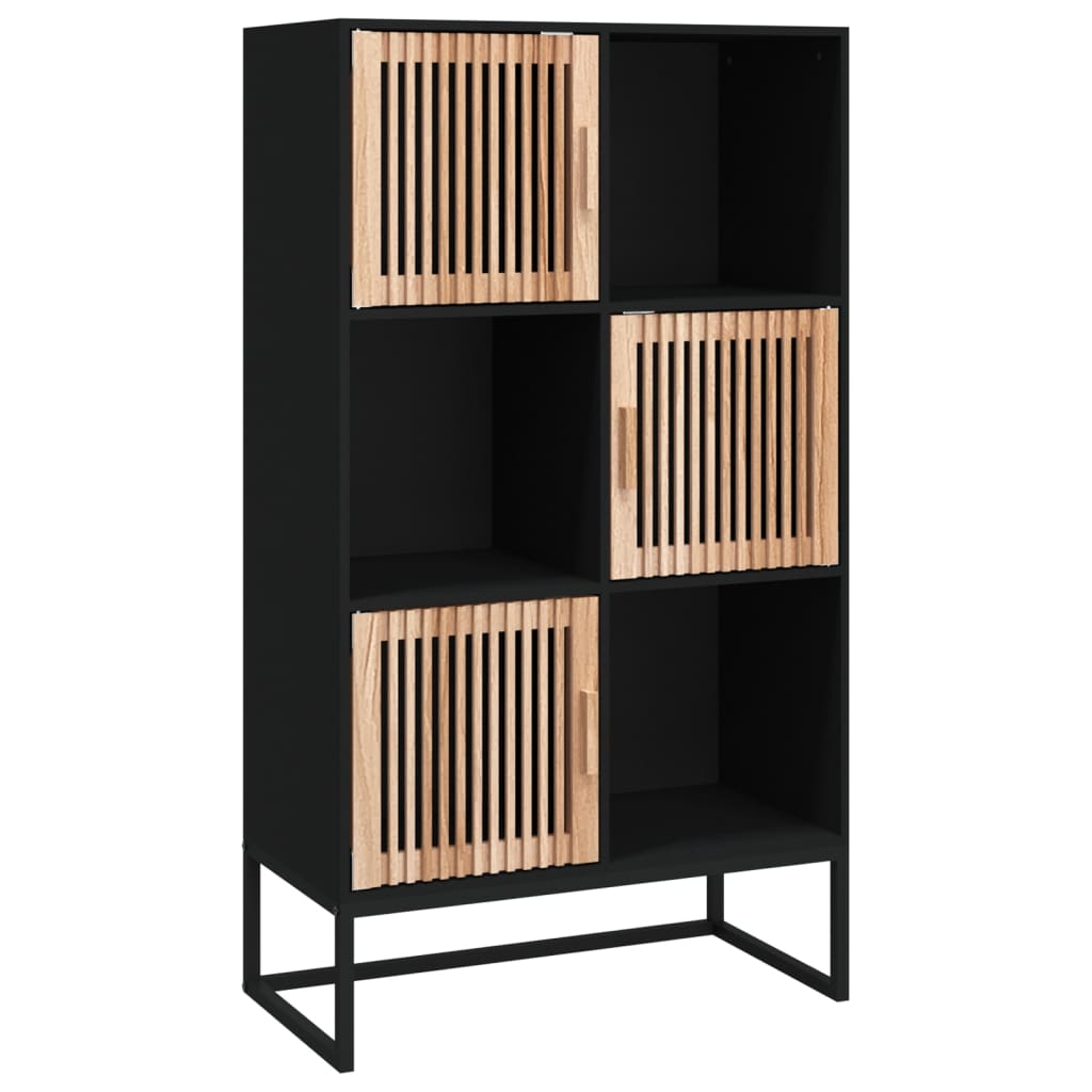 Highboard Black 70x35x125 cm Engineered Wood
