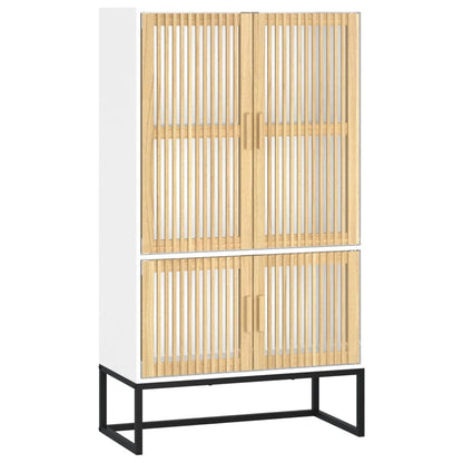 Highboard White 70x35x125 cm Engineered Wood