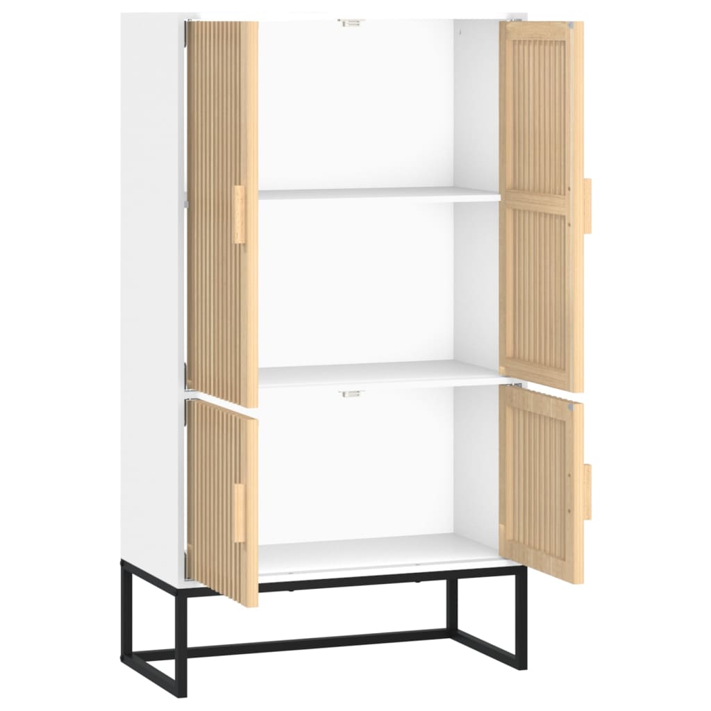 Highboard White 70x35x125 cm Engineered Wood