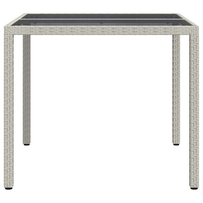 Garden Table White 90 x 90 x 75 cm Poly Rattan