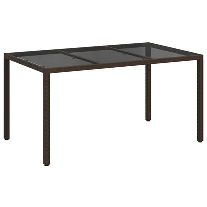 Garden Table Brown 150 x 90 x 75 cm Poly Rattan