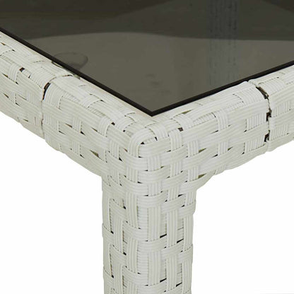 Garden Table White 150 x 90 x 75 cm Poly Rattan