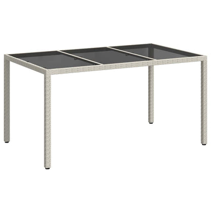 Garden Table White 150 x 90 x 75 cm Poly Rattan