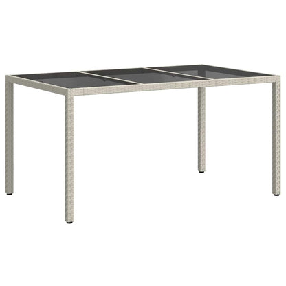 Garden Table White 150 x 90 x 75 cm Poly Rattan