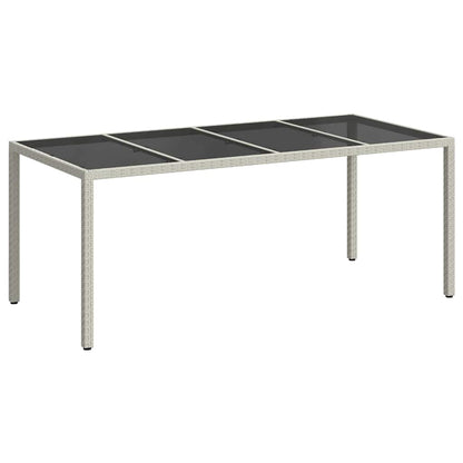 Garden Table White 190 x 90 x 75 cm Poly Rattan