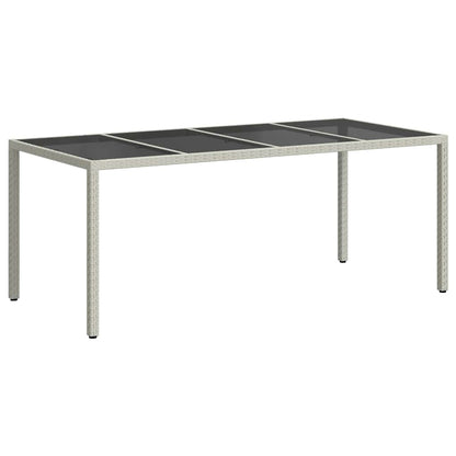 Garden Table White 190 x 90 x 75 cm Poly Rattan