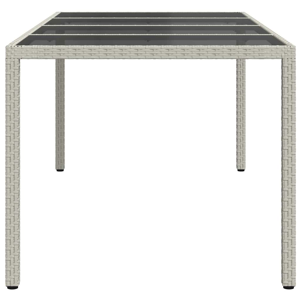 Garden Table White 190 x 90 x 75 cm Poly Rattan