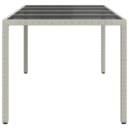 Garden Table White 190 x 90 x 75 cm Poly Rattan