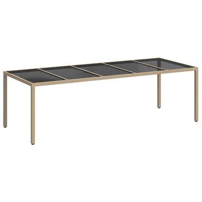 Garden Table Beige 250 x 100 x 75 cm Poly Rattan