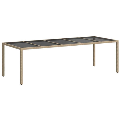 Garden Table Beige 250 x 100 x 75 cm Poly Rattan