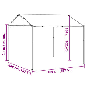 Canopy Tent Beige 4x4 m Steel and Fabric