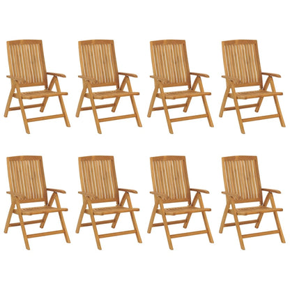 Reclining Garden Chair | Set of 8 | Teak | Solid teak wood
