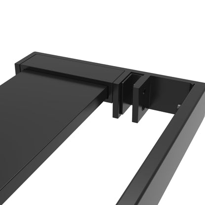 Shower Shelf for Walk-in Shower Wall Black 39.4" Aluminum