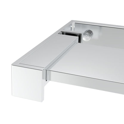 Shower Shelf for Walk-in Shower Wall Chrome 90 cm Aluminium