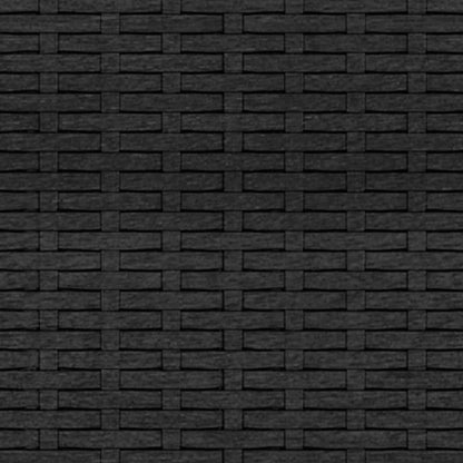2 Piece Patio Lounge Set with Cushions Black Poly Rattan