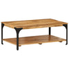 2-Layer Coffee Table 100x55x38 cm Solid Wood Mango and Steel