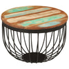 Coffee Table Ø19.7"x13.8" Solid Wood Reclaimed and Steel