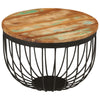 Coffee Table Ø19.7"x13.8" Solid Wood Reclaimed and Steel
