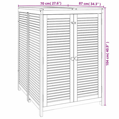Garden Storage Box 70x87x104 cm Solid Wood Acacia