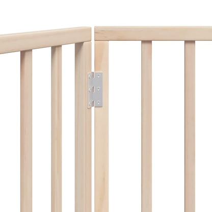 Dog Gate Foldable 3 Panels 150 cm Poplar Wood
