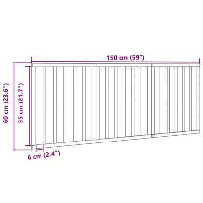 Dog Gate Foldable 3 Panels 150 cm Poplar Wood