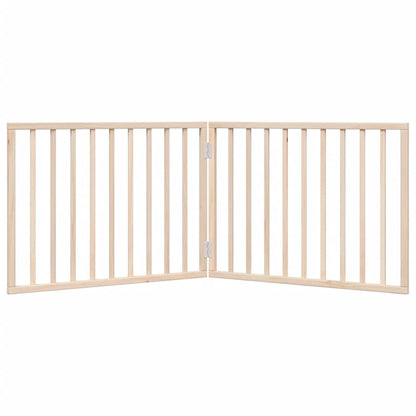 Dog Gate Foldable 2 Panels 160 cm Poplar Wood