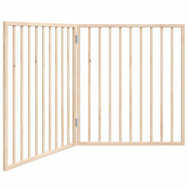 Dog Gate Foldable 2 Panels 160 cm Poplar Wood