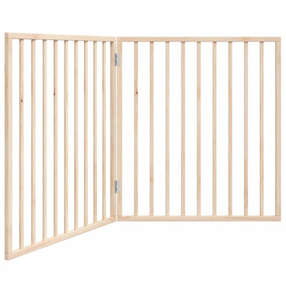 Dog Gate Foldable 2 Panels 160 cm Poplar Wood