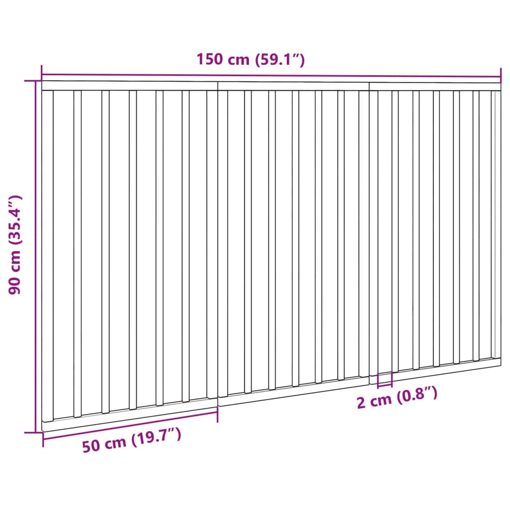 Dog Gate Foldable 3 Panels White 150 cm Poplar Wood