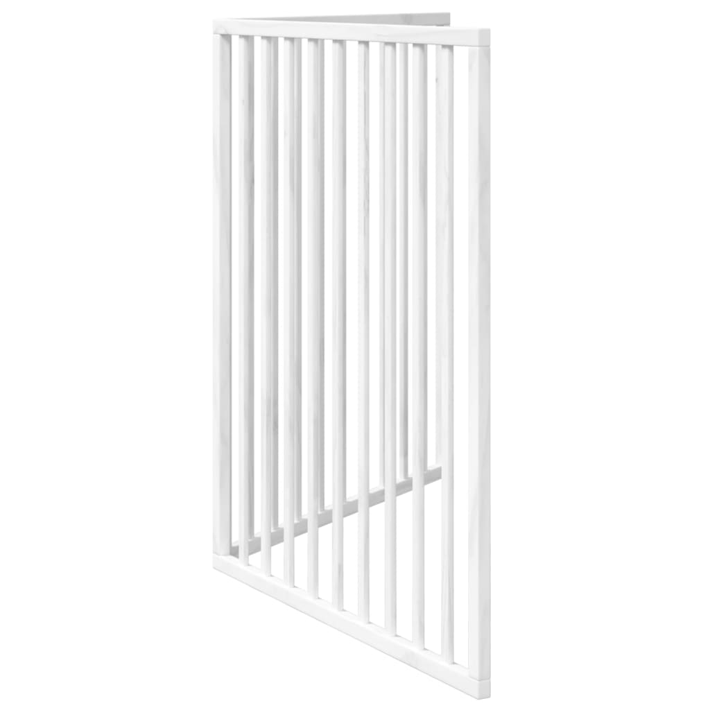 Dog Gate Foldable 2 Panels White 160 cm Poplar Wood