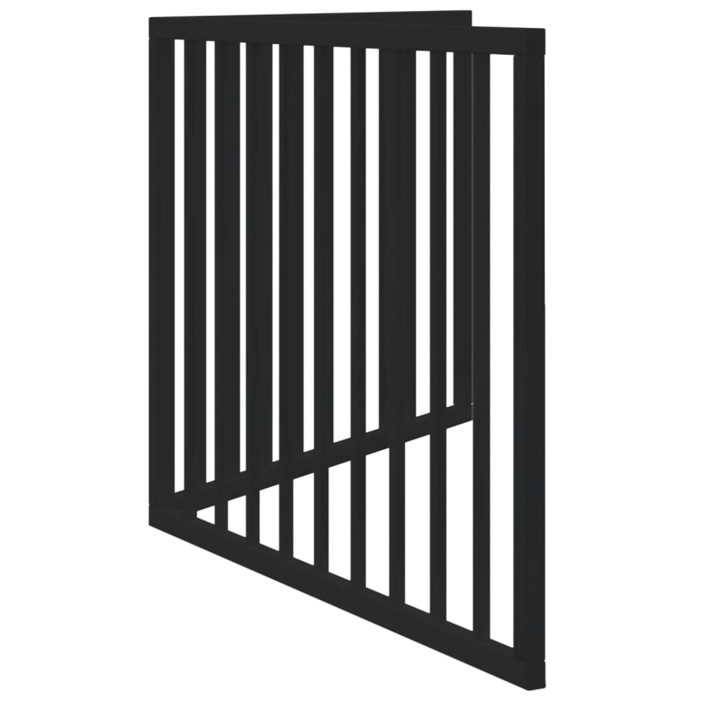 Dog Gate Foldable 2 Panels Black 160 cm Poplar Wood